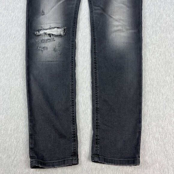 Diesel Jogg Jeans Womens 27x30 Black Distressed Krailey R-Ne 0685Q Stretch Italy - Picture 3 of 16